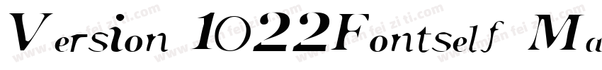 Version 1022Fontself Maker 357字体转换